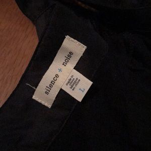 Black mini dress with cut-outs in back - L